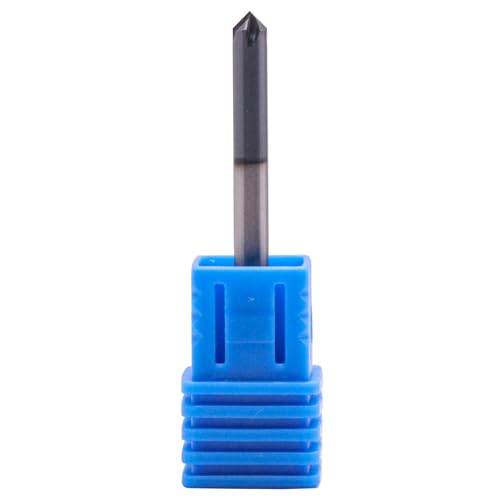 Image of 5Pcs 1 /8 inch 4 Flute 90 Solid Carbide Chamfer End Mills - AlTiN Coated | Single End, 90 Chamfer Angle End Mill, 1 /8 inch Cutting Diameter, 1 /8 inch Shank Diameter, 1-1 /2 inch Overall Length