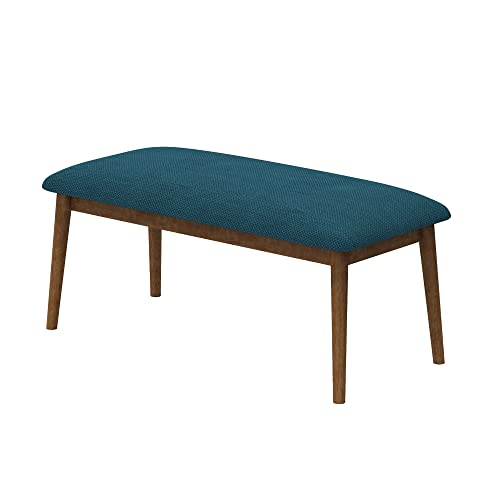 Image of Chumbak Jodhpur Bench - Mediterranian Blue (2 Seater Bench, Sheesham Wood, Blue)