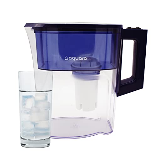 Aquara® Ultra Slim 5 Cup Water Filter Pitcher with 1 Standard...