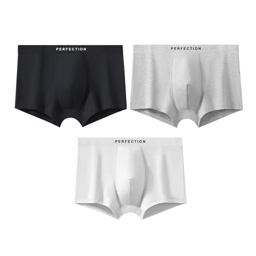 Verdancy Men's 40S Cotton Boxer Briefs Trunks Soft Underwear Shorts Breathable No Side Seams Stretchable Waistband Multipack