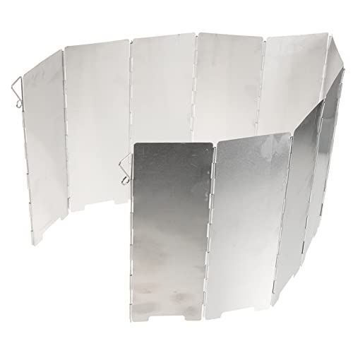 Abaodam 10Sheets Windproof Cooking Tool Lightweight Wind Screen for Camping BBQ Hiking Durable Outdoor Cooking Accessory Reduces Consumption Enhances Heat