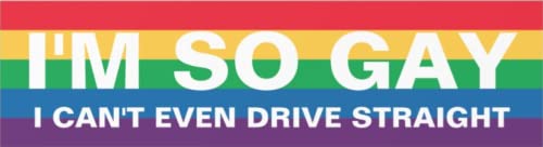 Image of I'm So Gay Sticker, Funny Car Sticker, Prank Car Bumper Decal - 6 inches