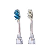 Emmi-dent Platinum 4-Pin Wave Bristle-Head Attachments - Electric Toothbrush Replacement Heads. Cleans with Ultrasound Waves. (Wave 2 Pack)