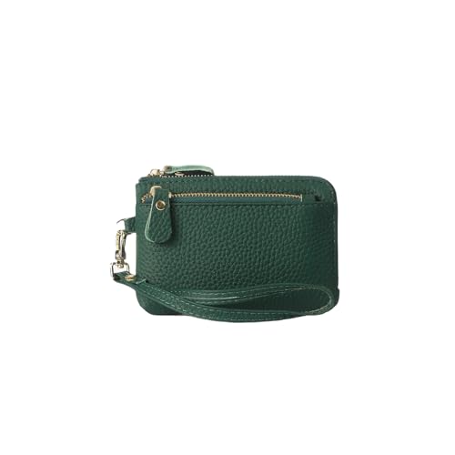 SO Bolsa feminina pequena para moedas, porta-cartões de crédito, porta-cartões, Verde, L