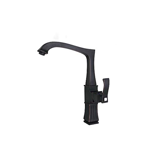 Robinet de cuisine noir cascade à buse autonettoyante et eau chaude froide