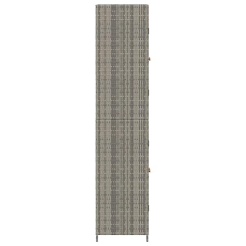 Armoire de balcon en polyrotin avec 4 compartiments de rangement - 8
