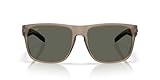 Costa Del Mar Spearo XL - Gafas de sol cuadradas para pesca y deportes acuáticos para hombre, Marrón mate ahumado/gris, 580 g, 59 mm