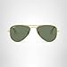 Ray-Ban Junior Rj9506S Metal Aviator Sunglasses, Arista/Dark Green, 52 mm
