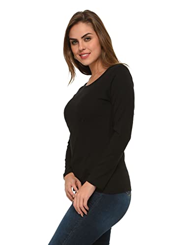 Image of Frenchtrendz Women's 100% Cotton Full Sleeves Round Neck Top