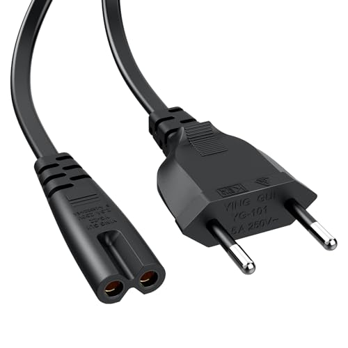 Ya en manzanajugosa.com: Cable de Alimentación Euro 2 m Cable C7, Euro 8 Cable Alimentación para PS5 / PS4 / PS4 Slim / PS3 Slim / PS3 / Xbox One S/X,Xbox Serie X/S,Samsung LG Sony TCL Sharp TV Cable Alimentacion 2 Polos
