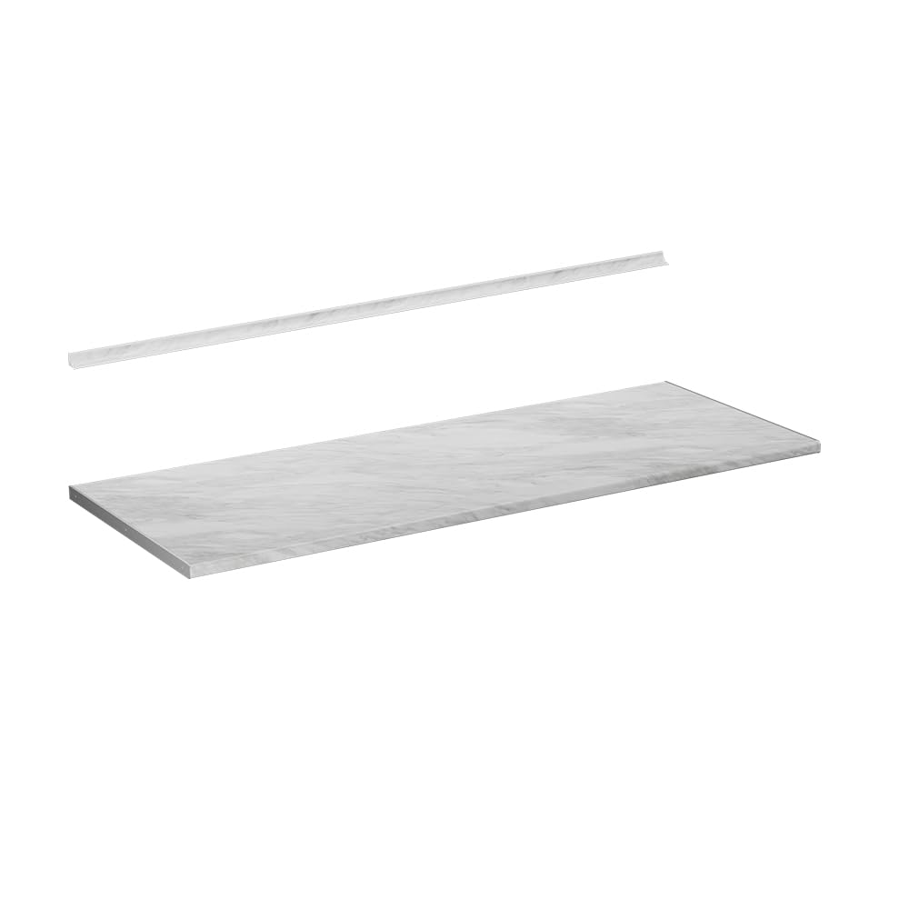 Vicco Kitchen countertop Raul, White/marble, 160 cm, suitable for installation on base cabinets and work surfaces