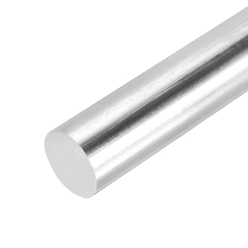 sourcing map Varillas de movimiento lineal, 20 mm (13/16 pulgadas) OD 300 mm (0.98 pies) de longitud, eje de varilla de acero para CNC, impresora 3D