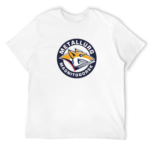 SHUANGJIEPAPER Metallurg Magnitogorsk Khl Russian Professional Hockey Men's T-Shirt T-Shirt White L