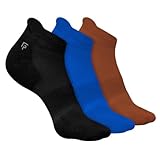 Footprints Bamboo Unisex Sports Socks for Kids |Ankle Terry Kids Athletic Socks | Anti-Bacterial, Anti-Odour & Breathable | Pack of 3 | Multicolor (IN, Age, 9 Years, 12 Years, Multicolor)