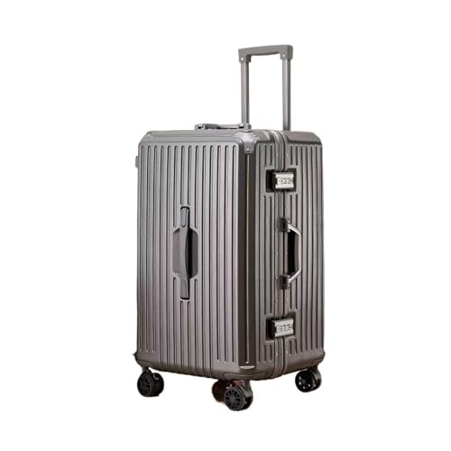 Large Capacity Aluminium Frame Suitcase Brake Wheels Multifunctional Trolley Luggage Oversized Travel Bags 30/34/36 inch(E,26 inch)