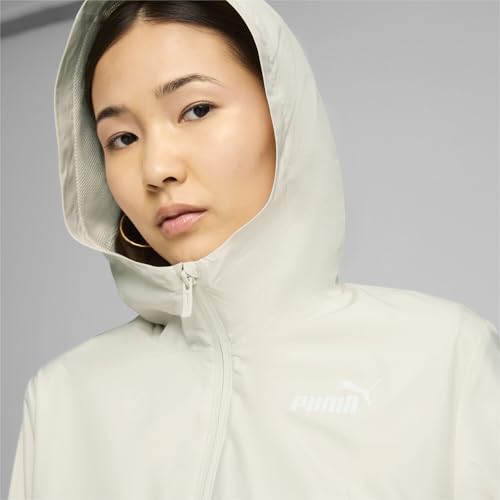 Image of PUMA Women's Ess Solid Windbreaker Windbreaker, Alpine Snow-PUMA White, XS