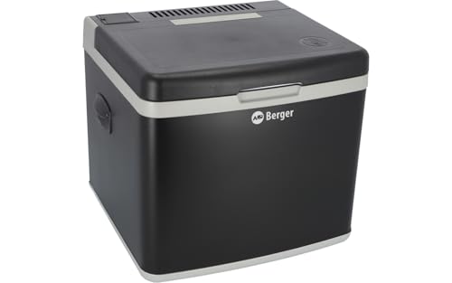 BERGER Absorber Kühlbox 41 Liter mit 12V, 230V & Gas | Kühlbox Auto...