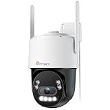 Ctronics 4K 防犯カメラ 屋外 金属製 AI人/車/ペット検知 自動追尾 5GHzワイヤレスWiFi 30m夜間カラー 監視カメラ 800万画素 スマホ/PC対応 360° PTZ 声光威嚇 FTP/NVR 30日間クラウドストレージ体験/256GB TFカード 24時間録画 遠隔操作 家族共有 双方向通話 警報通知 IP66防水