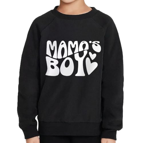 Mama's Boy Heart Toddler Raglan Sweatshirt - Boho Design for Boys - Stylish Clothing for Boys
