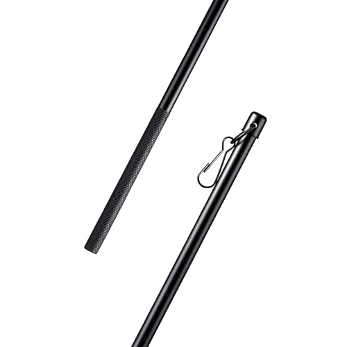 Schleuderstab aus Aluminium (125cm / Schwarz), Gardinenstab für Paneelwagen, Schiebegardine, Flächenvorhang, Vorhänge oder Gardinen