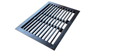 Image of Aluminium Powder Coated Grill, ac, hvac, ventilation grill, home,lReturn Air Grill for Wall, Sidewall and Ceiling (BLACK, 8 inch*6 inch)
