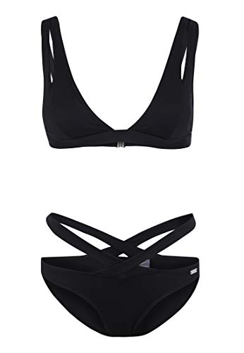 Venice Beach Damen Triangel Bikini Cut Out (Schwarz, 40 (40A/B))