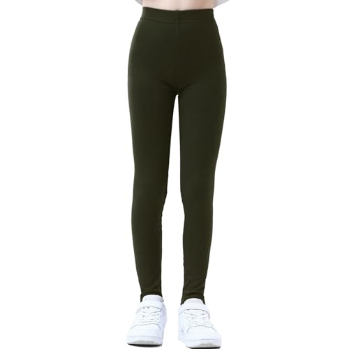 Girls Leggings Full Length Toddlers Pants Solid Color