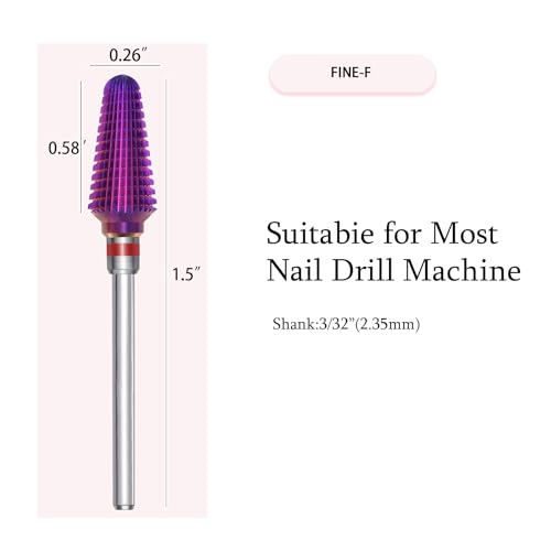 Foret à ongles Tornado rotatif bidirectionnel de 0,9 cm pour retrait sécurisé de gel