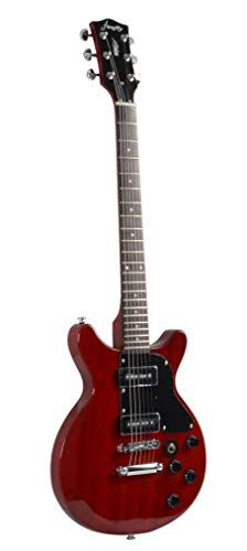 Firefly FFDCD Solid Body Electric Guitar （Transparent Red)