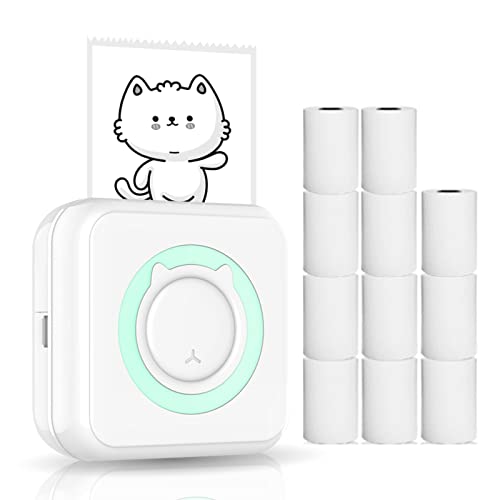 Pocket Printer,Mini Portable Bluetooth Wireless Paper Photo Printer Lechnical All-in-one Photo Printer Multifunction The