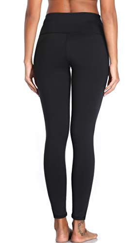 Oalka Women Yoga Pants Workout Running Leggings Black XL - Image 6