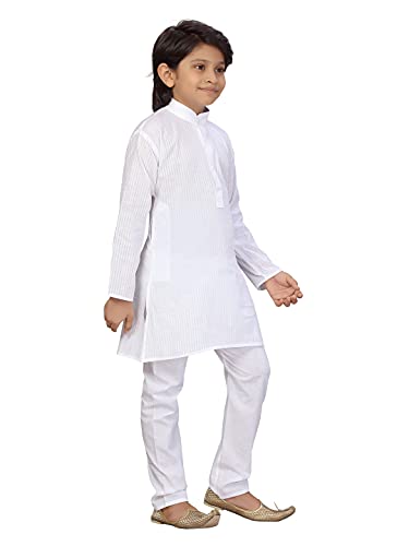 Image of Aarika Boys White Color Kurta Pyjama Set