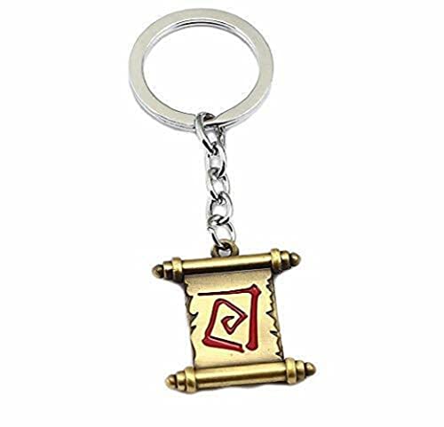ArtkticaSupply DOTA 2 Town Portal Scroll Keychain – Metal Gaming Collectible Charm for Keys, Backpack, or Gift for Gamers