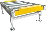 Qiokoith Lightweight Conveyor Belt Industrial Galvanized Steel Roller Slide Multifunctional Discharge Chute can be Spliced ​​Factory Pulley (150x60x30cm)
