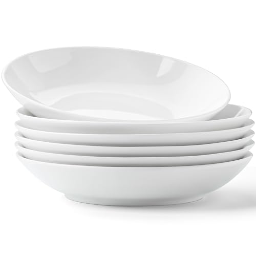 OniAnt Bone China Pasta Bowls Set of 6, 23.5oz Soup