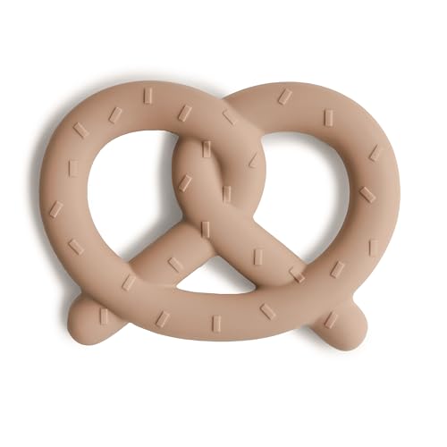 Image of mushie Silicone Baby Teether Toy | Pretzel