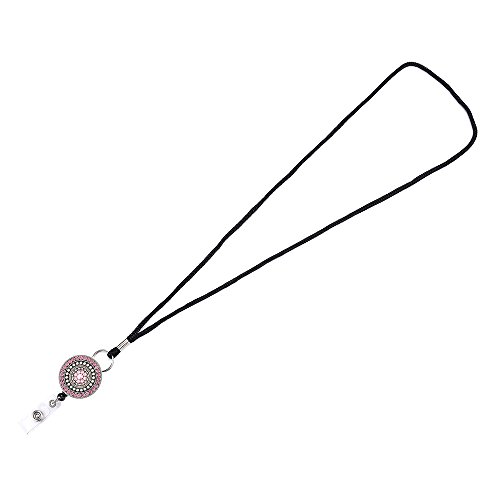 Grekywin Purple And Pink Rhinestone Badge Reel #TOP1