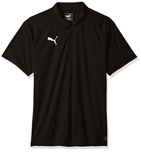 PUMA Men's Liga Sideline Polo, Blackpuma White, X-Large