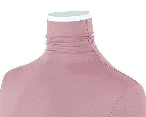 Image of AUHEGN Women's Long Sleeve Lightweight Turtleneck Top Pullover Casual Active Layer Tops Shirts