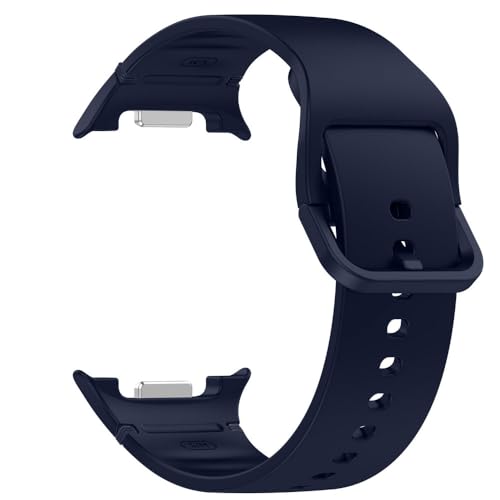 Samsung Galaxy Watch 8 40mm/44mm用ストラップ シリコン製スマートウォッチ スポーツブレスレット Galaxy Watch8 Classic 46mmバンド ミッドナイトブルー Galaxy Watch 8 40mm用