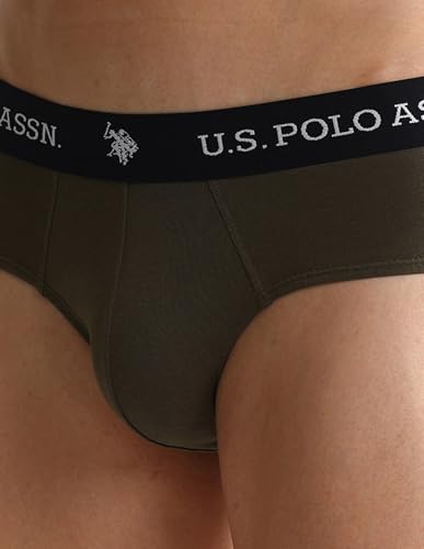 Image of U.S. Polo ASSN. Mens OEB09 Elasticized Waist Underwear Briefs - Pack of 2