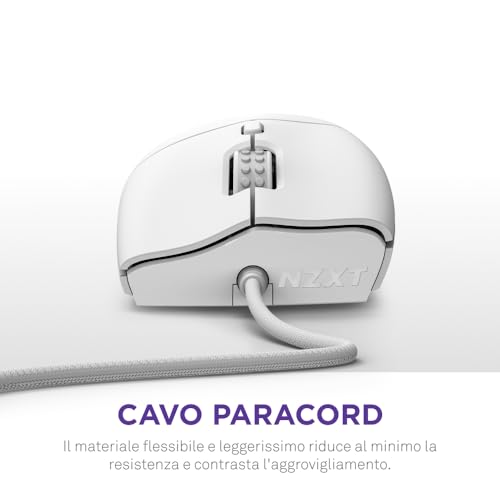 Lift 2 Ergo | Mouse gaming con cavo leggero ed ergonomico | Design leggero 61 g | Polling rate 8K | Switch ottici | Sensore ottico 26K DPI | Piedini 100% PTFE | Bianco - Mouse gaming - Immagine 7