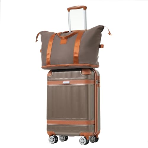 Luggage Sets 3 Piece, Carry On Luggage 20 Inch Expandable Suitcase with TSA Lock Spinner Wheels, Lightweight Rolling Suitcase for Men and Women (Coppery)2