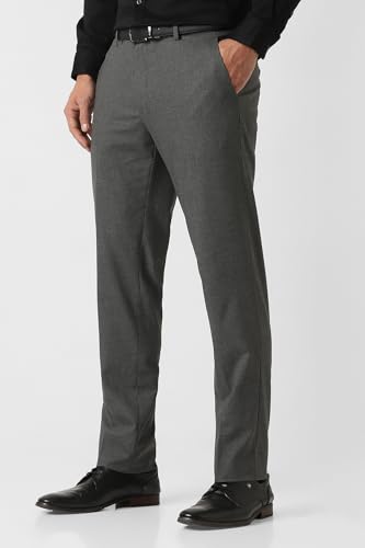 Image of Van Heusen Men's Mid Rise Slim Fit Premium Formal Trousers | Superior Comfort | Auto-Flex Waist Band | Soft Touch