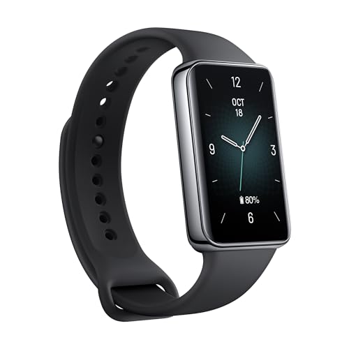 Image of HONOR Band 9 (Black) | 1.57-inch AMOLED Display | Curved Edge Design | Upto 14 Days Battery Life | 5ATM | 60Hz Refresh Rate | BT5.3 | SpO2, Heart Rate, Sleep, Stress & Menstrual Cycle Tracker