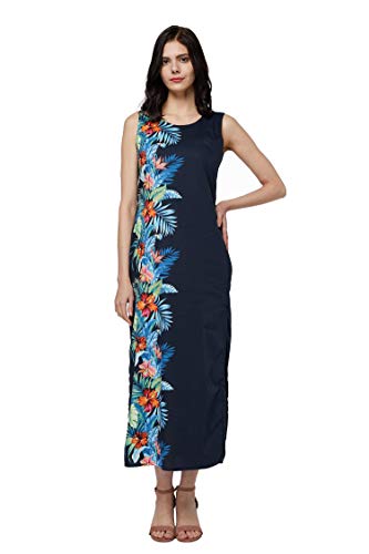 Image of Matchable Family Hawaiian Luau Men Women Girl Boy Clothes in Orchid Paradise Navy
