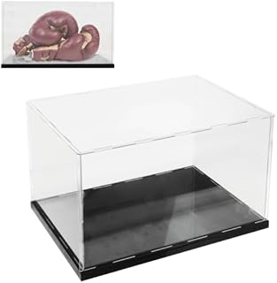 Alipis Clear Acrylic Display Case, Boxing Gloves Display Box Dustproof Action Figure Toys Display Case Model Display Box Collectibles Storage Showcase for Ball, Jewelry, Hat