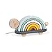 Janod - Tortue Arc-En-Ciel Sweet Cocoon en Bois - Jeu d'Éveil Original, 6 Arcs de Cercles à Empiler - 1ères Manipulations - Tortue à Tirer - Jouet en Bois, Peinture à l'Eau - dès 18 mois, J04405