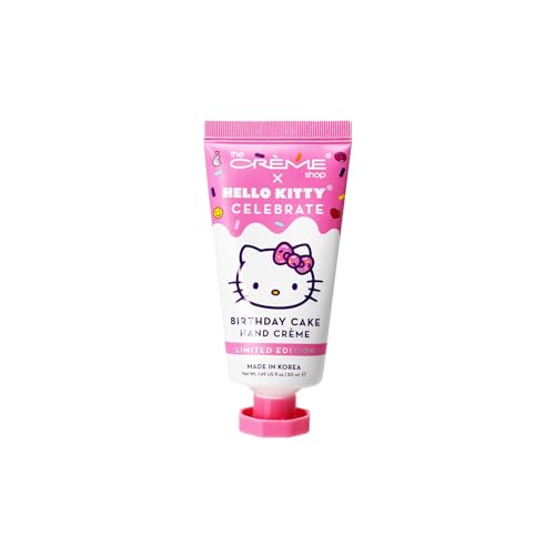 The Crme Shop x Sanrio Hello Kitty Moisturizing Hand Crme - Indulgent Shea Butter and Vitamin E Formula for Soft Smooth Hands (Birthday Cake)