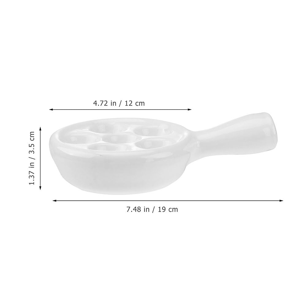 Alipis Plat À Escargots En Céramique 12 Trous Résistant Haute Température 19X12 Cm Assiette Pour Escargots Lavable En Lave-Vaisselle Parfait Pour Repas En Famille Et Apéritifs